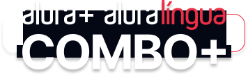 O combo+ é a junção do alura+ com o alura lingua